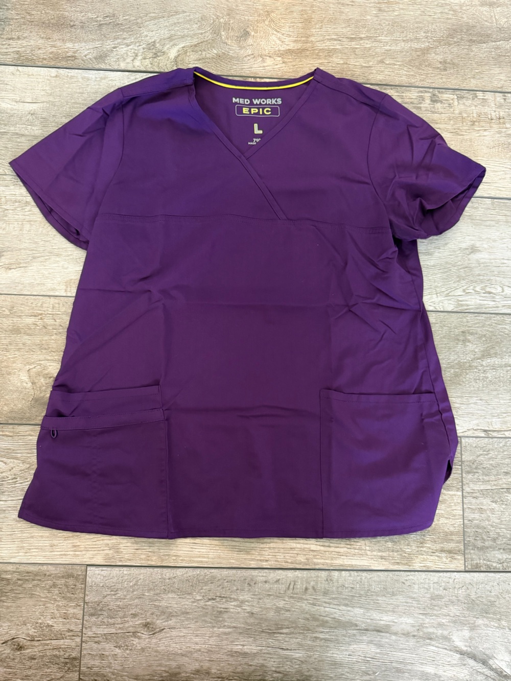 Med Works purple scrub set